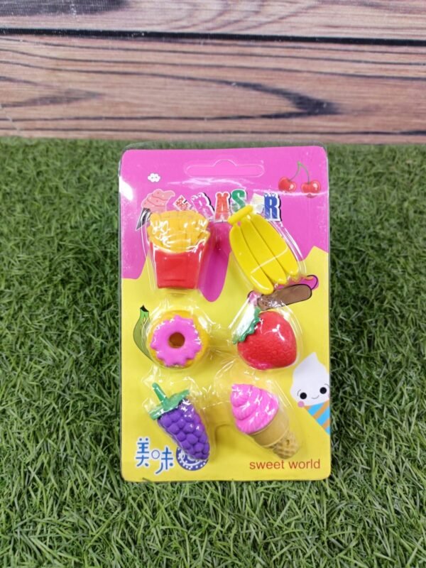 Funky erasers card imported