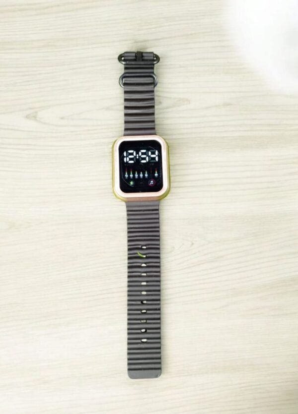 Led screen button watch