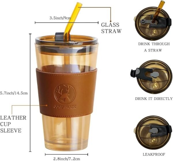 Glass sipper 450ml