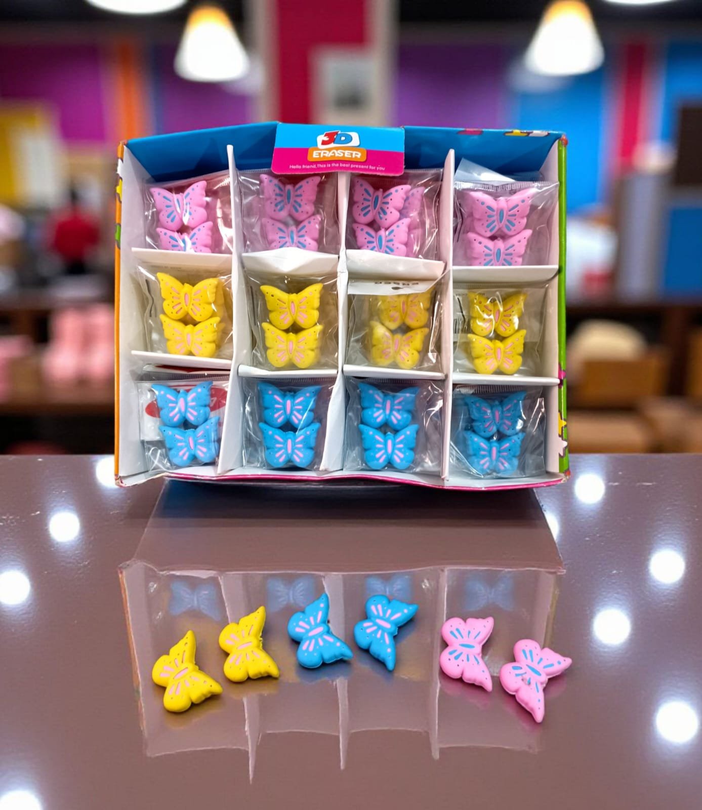 Funky erasers (6pcs)