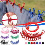 Clothes hanging rope (12 clips)