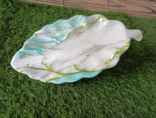 Melamine leaf plater