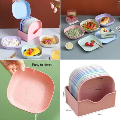 10 pieces snacks plates set