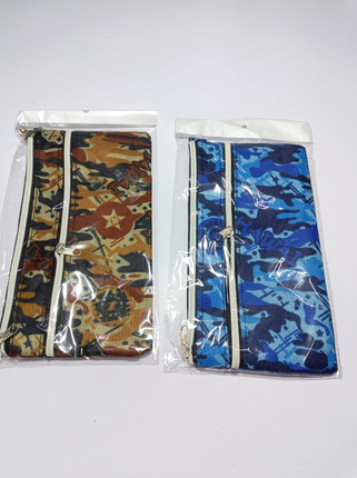 Double zipper pencil pouches