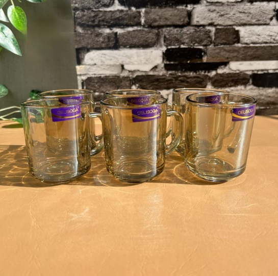 Cup set (6pcs) Brown tinted