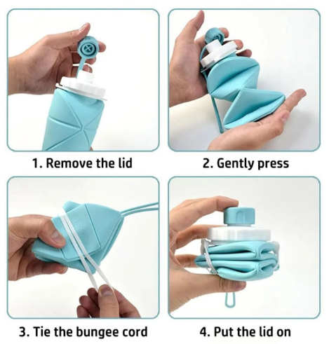Silicone folding bottle