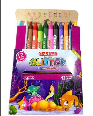 Glitter crayon (12 colours)