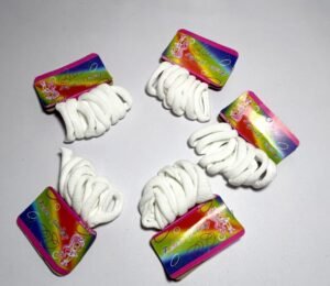 White hair bands (5 packs)