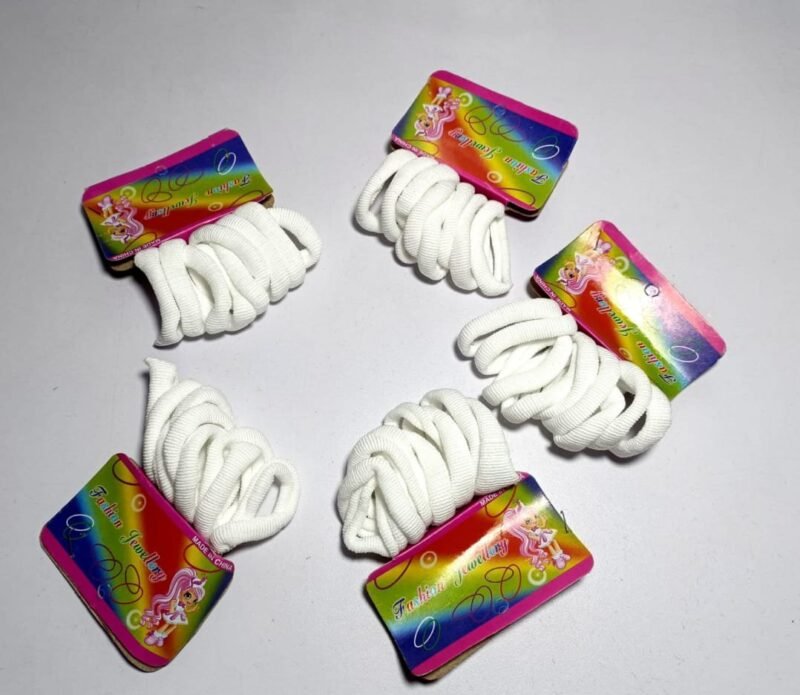 White hair bands (5 packs)
