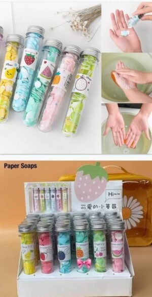 Paper Soap With Bottle 2pcs