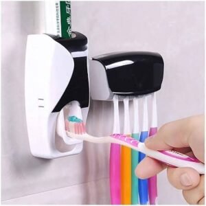 Toothpaste Dispenser with Brush Holder