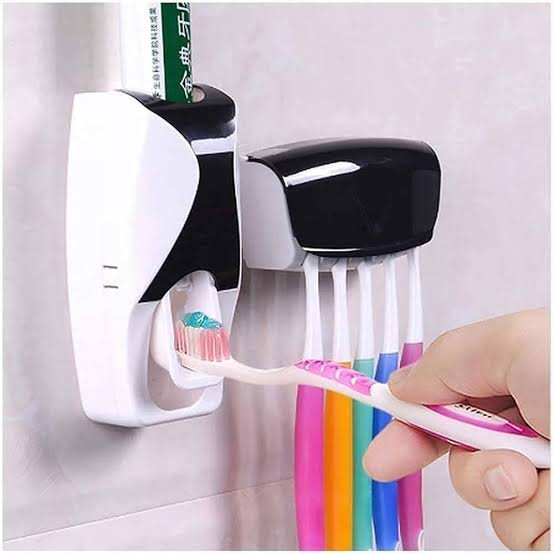Toothpaste Dispenser with Brush Holder