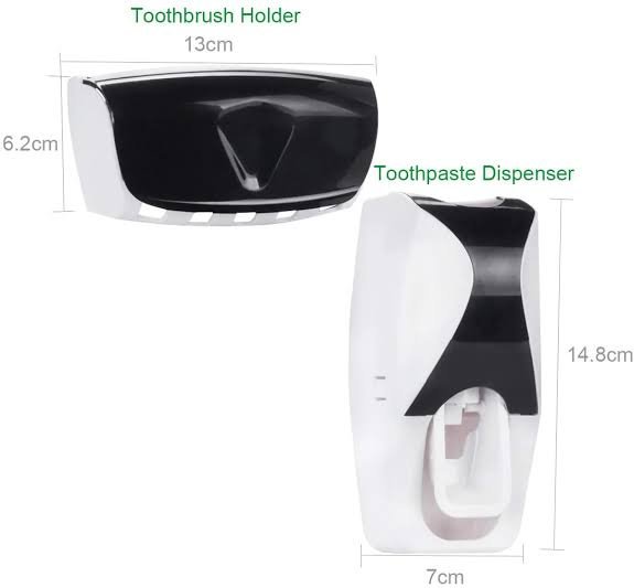 Toothpaste Dispenser with Brush Holder