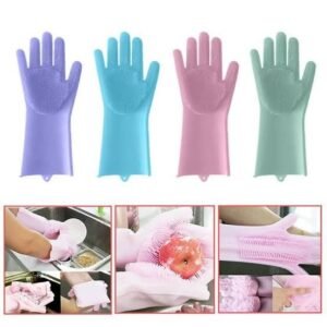 Silicone washing gloves Pair