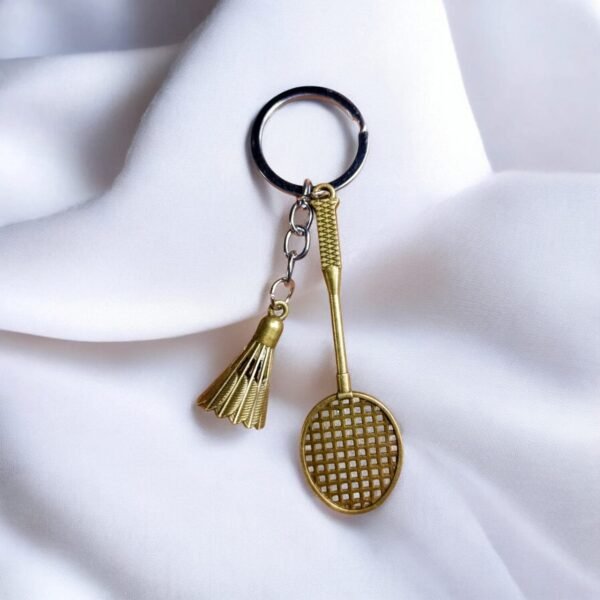 Metal racket Keychain