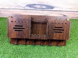 Multi purpose wooden organizer