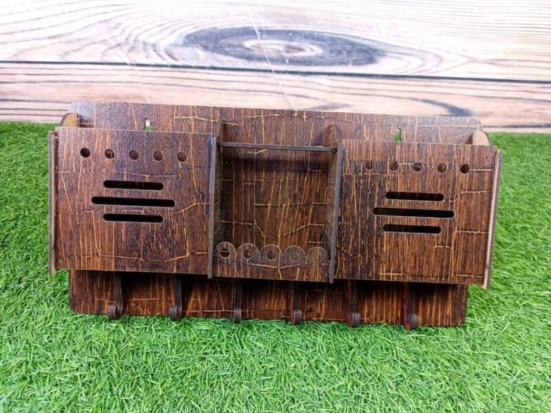 Multi purpose wooden organizer