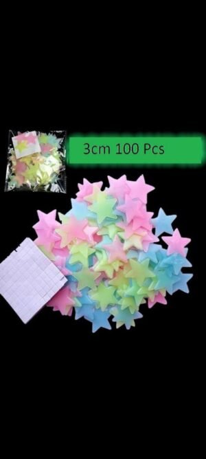 sticky glowing star 100pcs approx