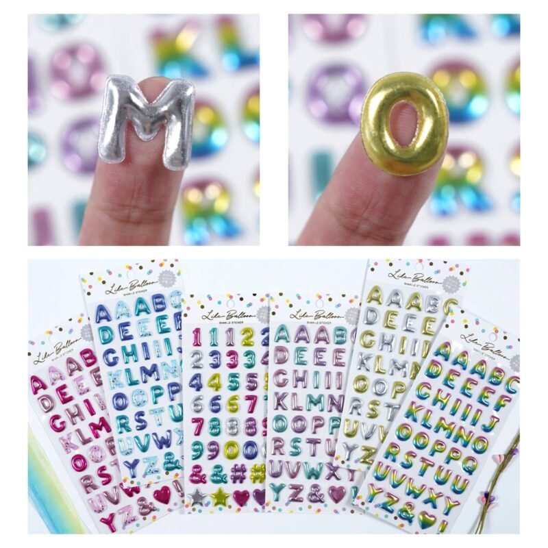 3d sticker each card