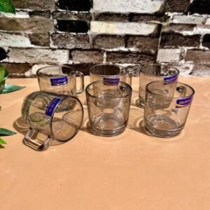 Cup set (6pcs) black tinted