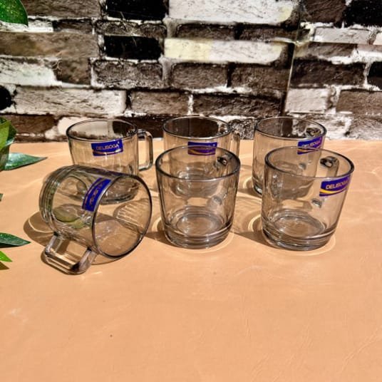 Cup set (6pcs) black tinted