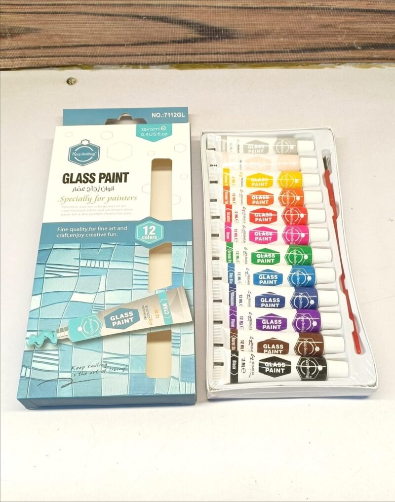 Glass paint 12 colors (12ml)