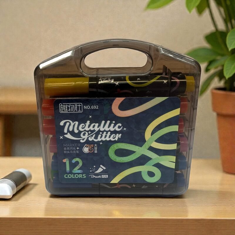 Metallic glitter marker (12 clrs)