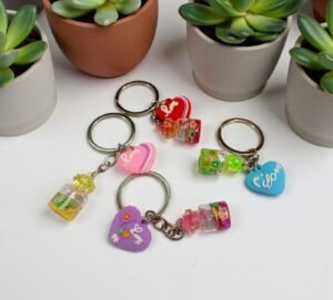 Heart bottle Keychain (2pcs)