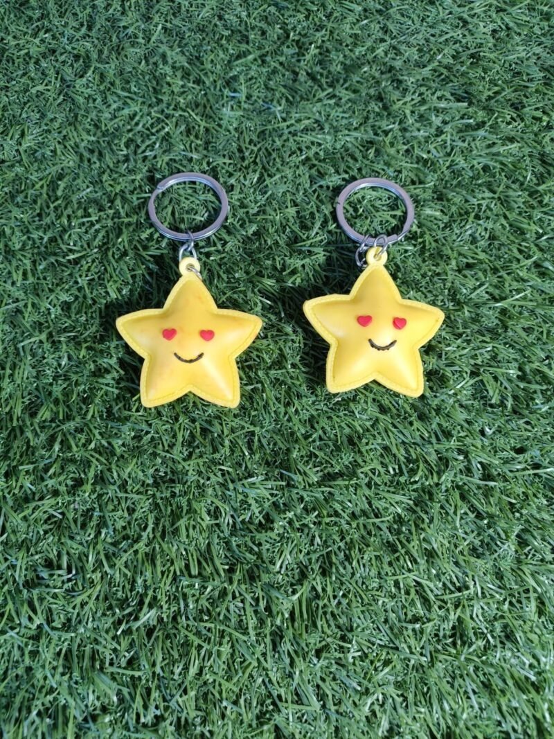 Smiley star Keychain (2 pieces)