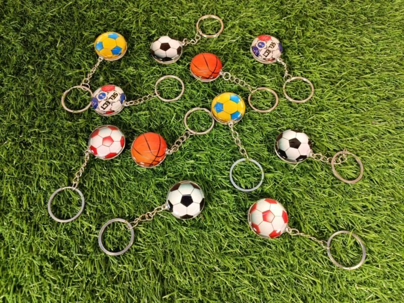 Glass football Keychain (2pcs)