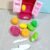 Kitchen set cutting fruits