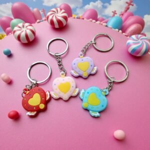 Flying heart keychain 4pcs