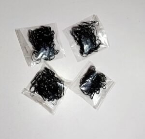 Imported black hair rubber bands (4 paks)