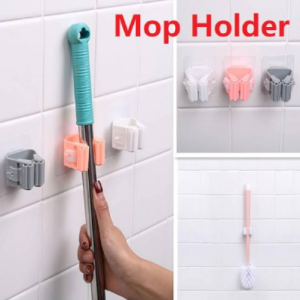 Sticky mop holder