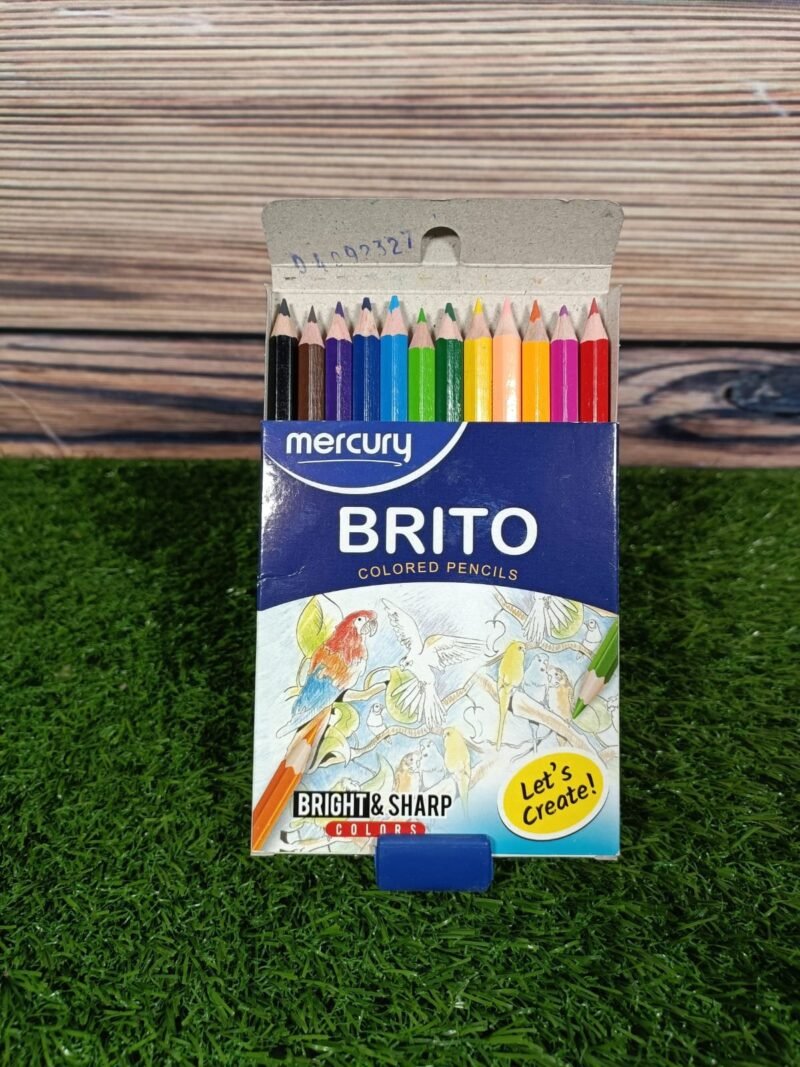 12 color pencils half size