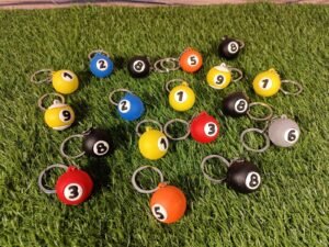 Silicone Snooker balls Keychain (2 pcs)