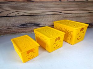 smiley.png Smiley basket with lid (3pcs set)