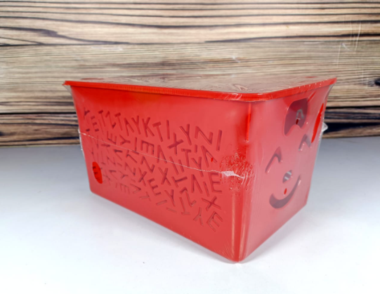 Smiley basket with lid (3pcs set)