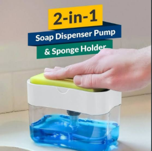 Soap pump with sponge