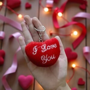 Soft heart keychain 2pcs