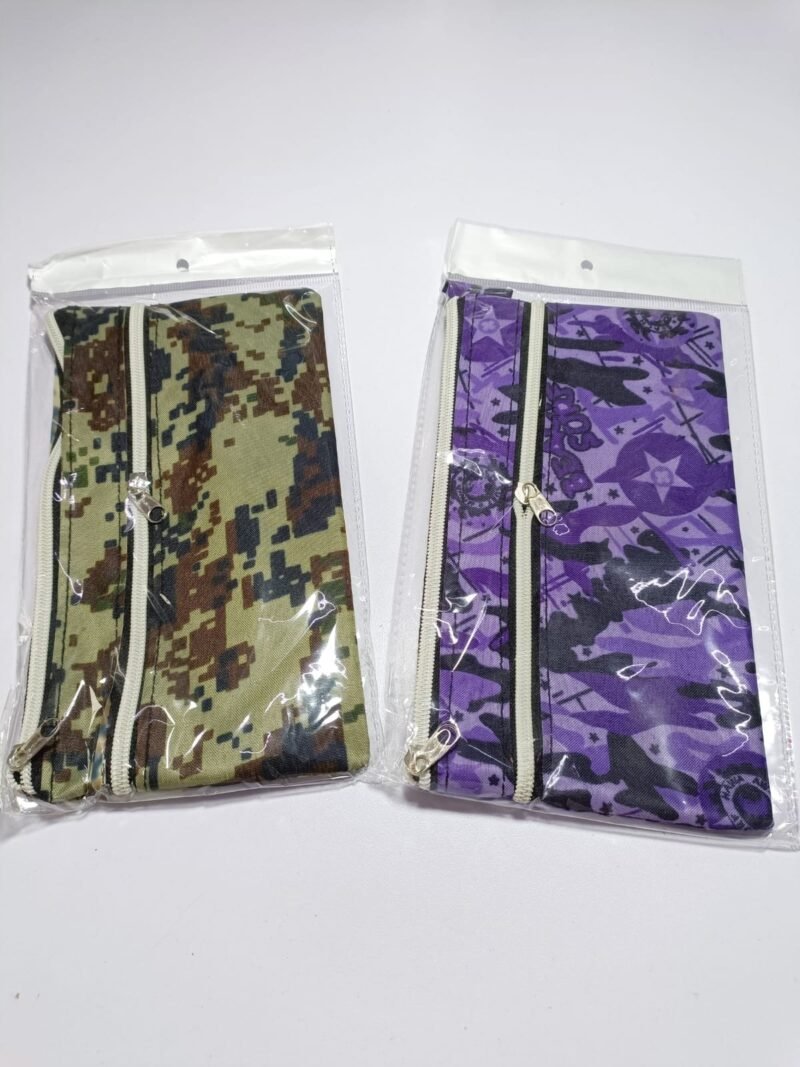 Double zipper pencil pouches