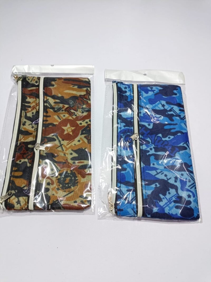 Double zipper pencil pouches