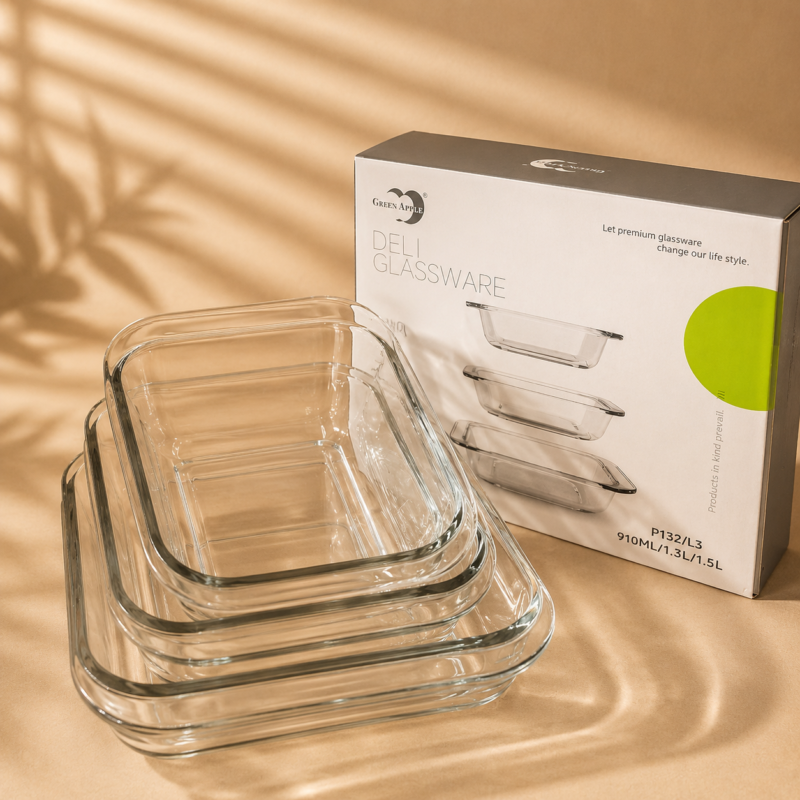 Glass dishes (3pcs set)
