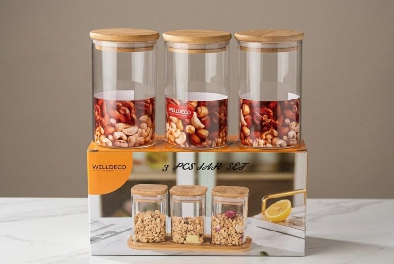Glass jar set (3pcs)