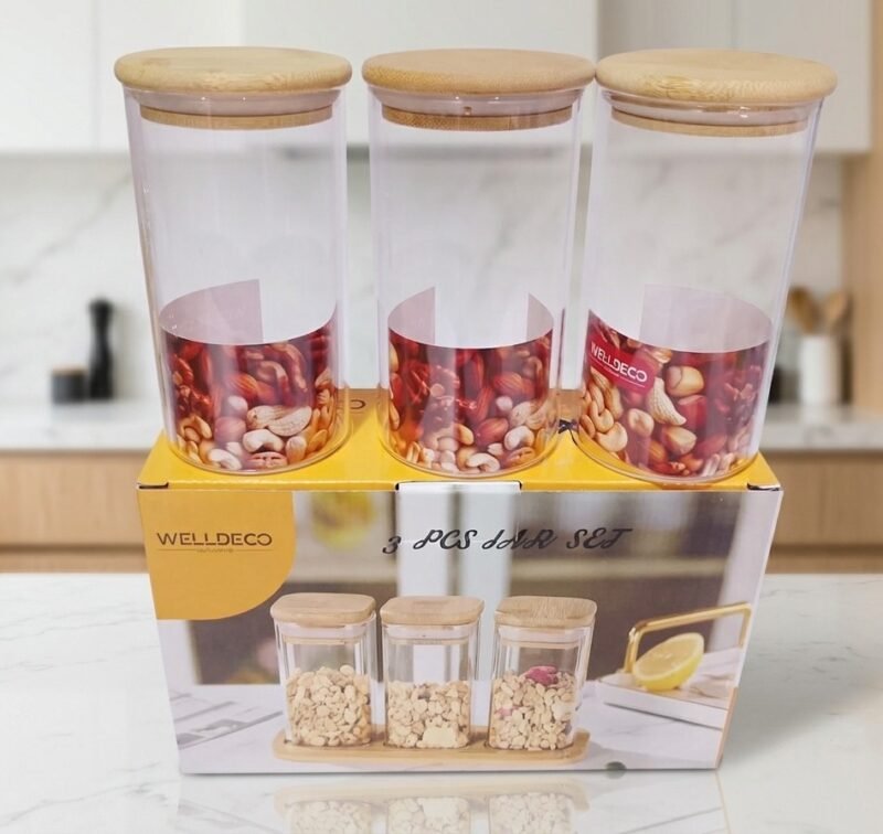 Glass jar set (3pcs)