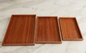 Wooden tray set (3pcs)