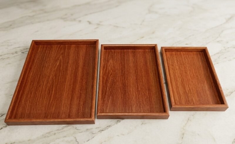 Wooden tray set (3pcs)