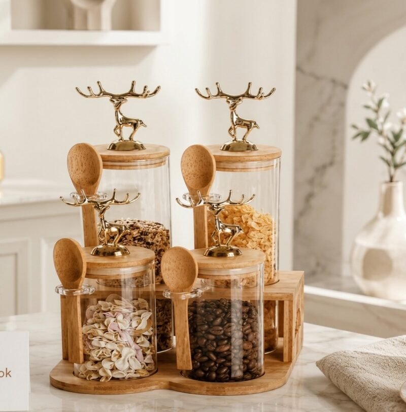 Glass jar set (4pcs)