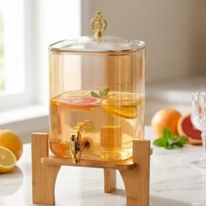 Glass juice dispenser