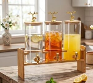 Glass juice dispenser (3pcs)